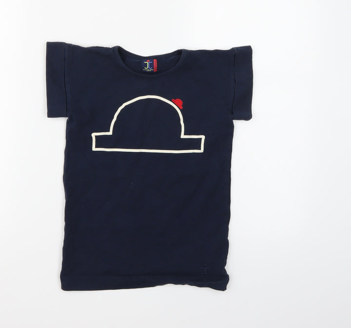 JESSIE AND JAMES Boys Blue   Basic T-Shirt Size 10-11 Years