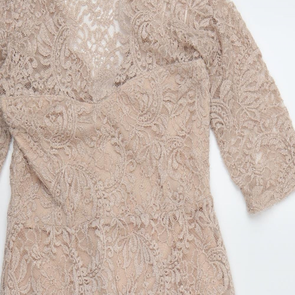 NEXT Womens Pink Floral Lace Bodycon  Size 12