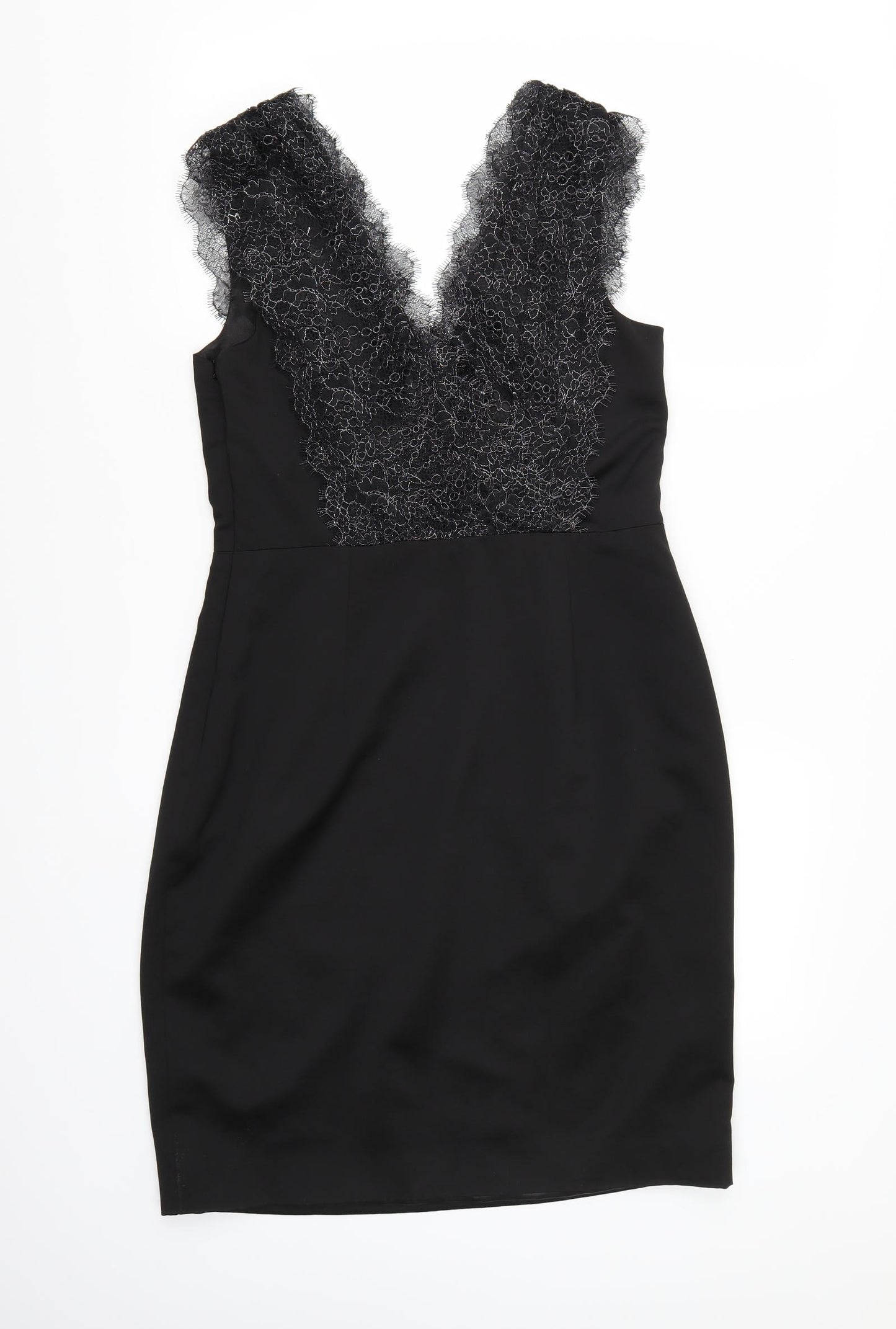 Monsoon Womens Black Floral Lace A-Line  Size 12