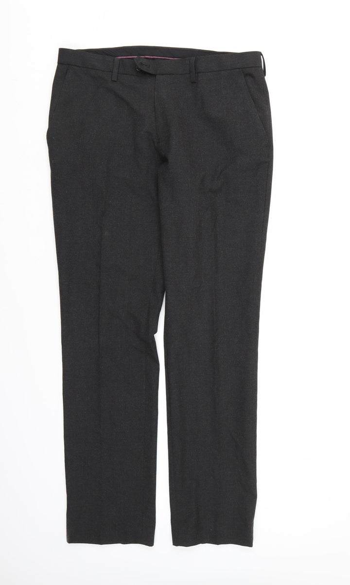 NEXT Mens Grey Rayon Trousers L31 in