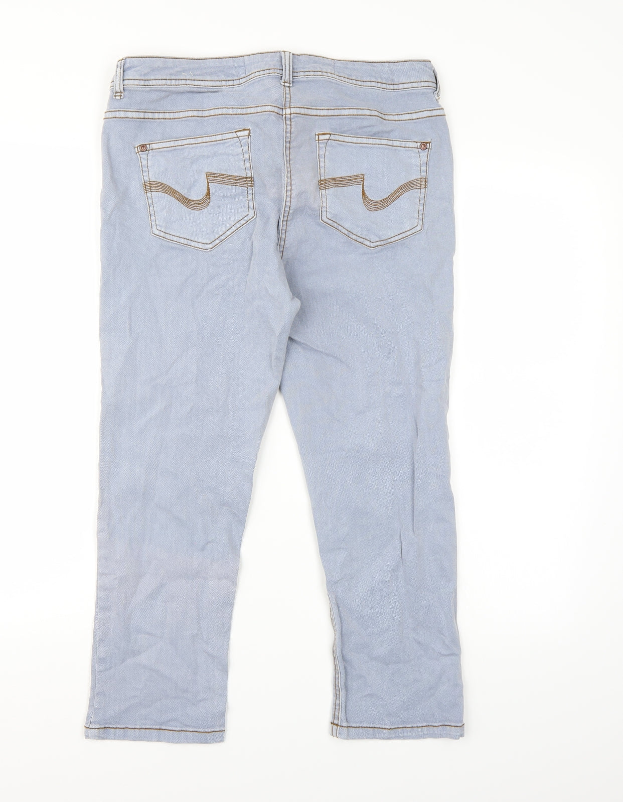 NEXT Womens Blue  Denim Cropped Jeans Size 14 L22 in