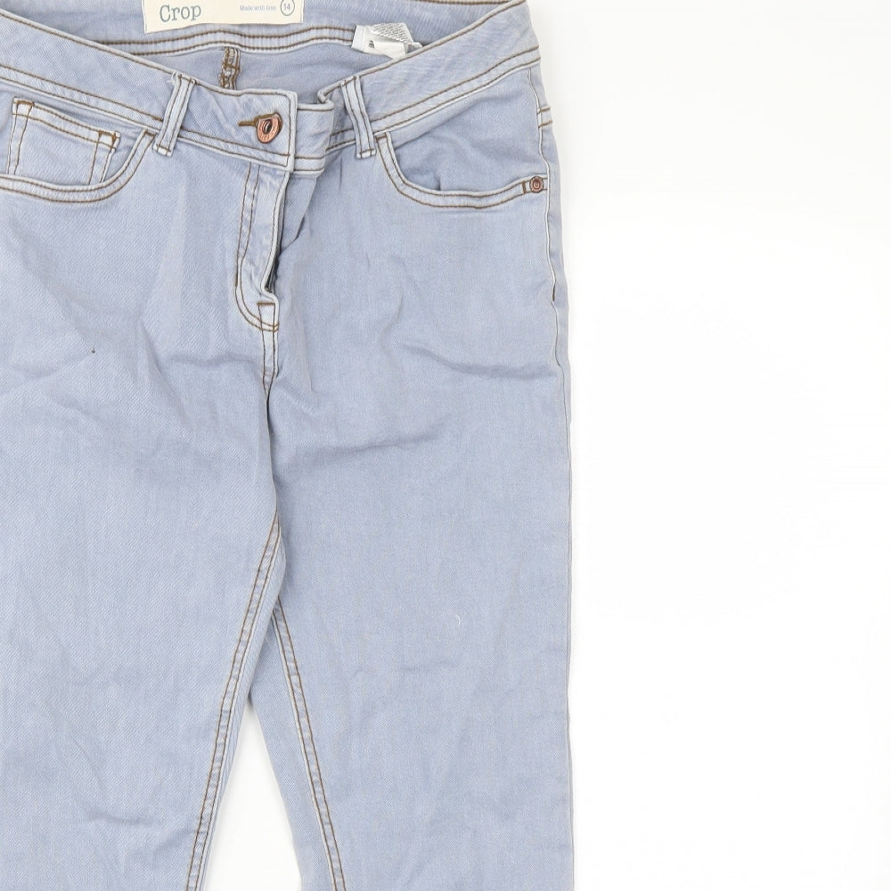 NEXT Womens Blue  Denim Cropped Jeans Size 14 L22 in