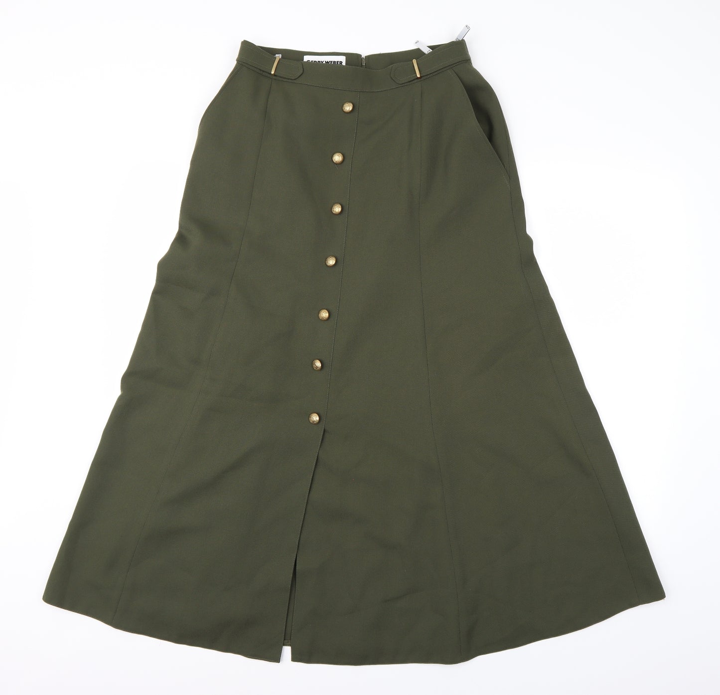 Gerry Weber Womens Green  Rayon Peasant Skirt Size 12