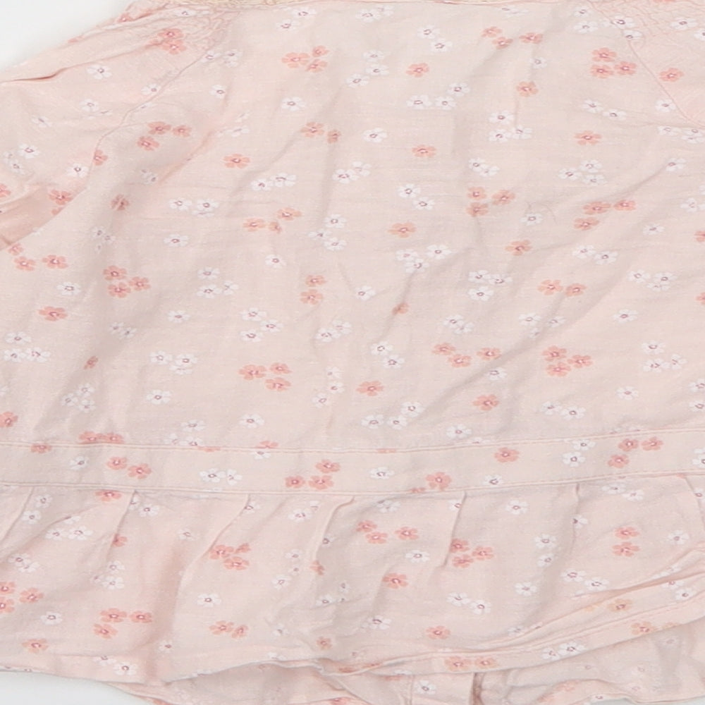 Mayoral Girls Pink Floral  Basic Blouse Size 3 Years