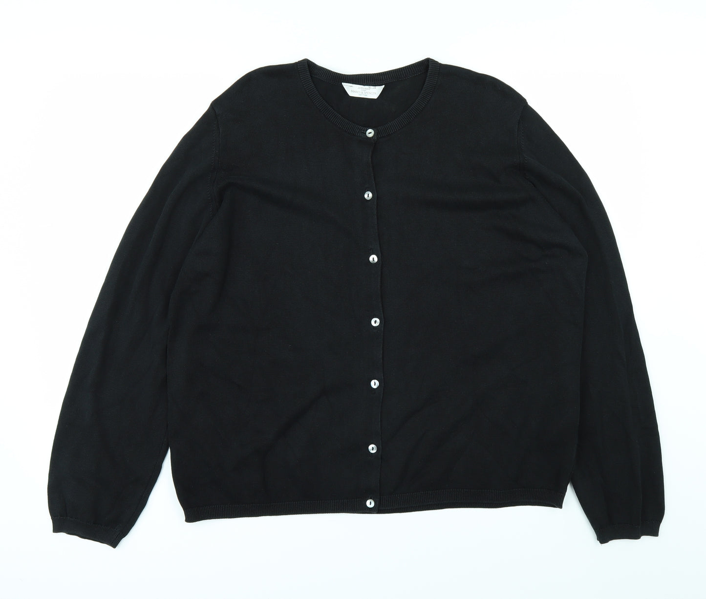 Marks and Spencer Womens Black   Cardigan Jumper Size 20