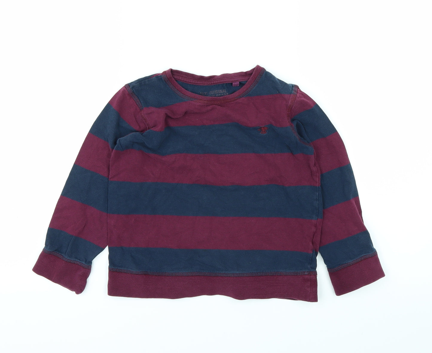 NEXT Boys Purple Striped  Basic T-Shirt Size 5 Years