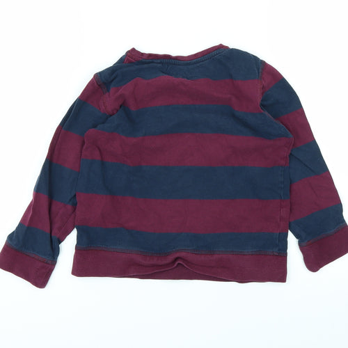 NEXT Boys Purple Striped  Basic T-Shirt Size 5 Years