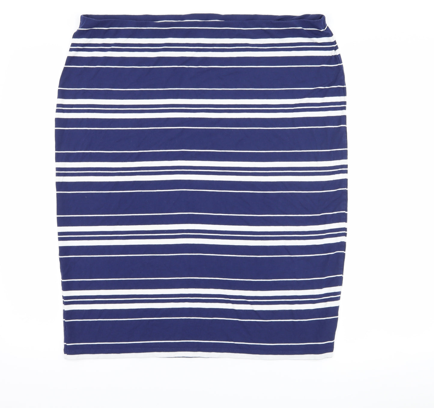 NEXT Womens Blue Striped  Straight & Pencil Skirt Size 20