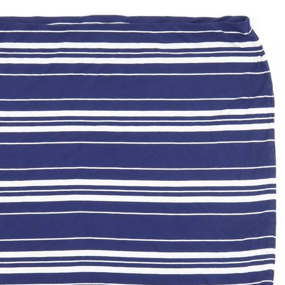 NEXT Womens Blue Striped  Straight & Pencil Skirt Size 20