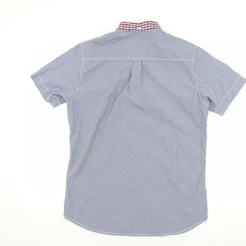 Twisted Soul Mens Blue Check   Button-Up Size S