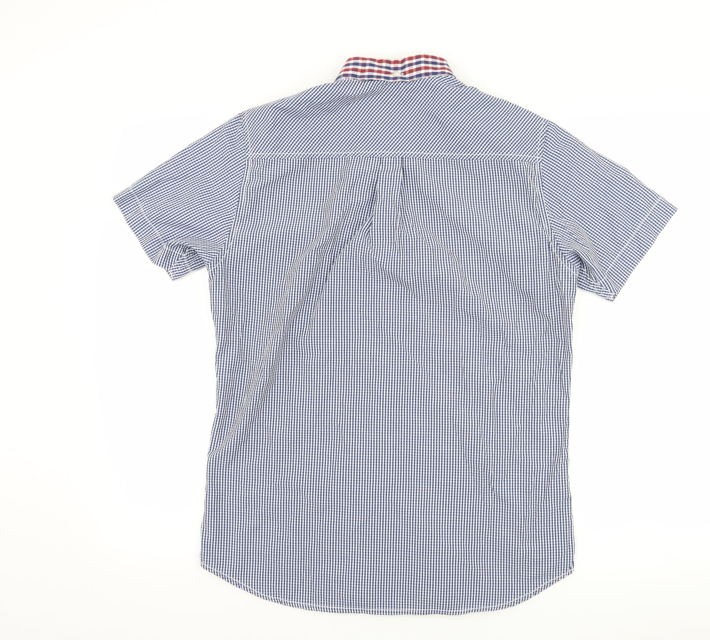 Twisted Soul Mens Blue Check   Button-Up Size S
