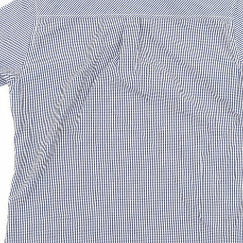 Twisted Soul Mens Blue Check   Button-Up Size S