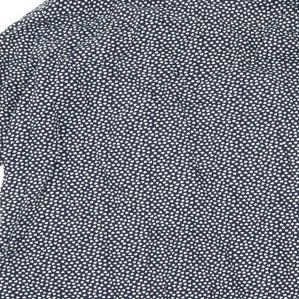 Gap Womens Blue   Basic Button-Up Size L  - Love heart print