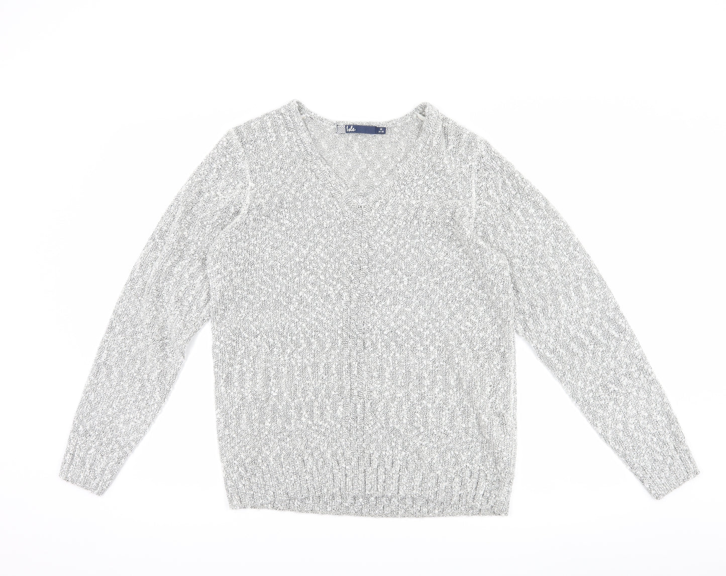 isle Womens Grey   Pullover Jumper Size M