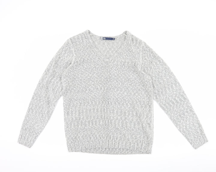 isle Womens Grey Pullover Jumper Size M
