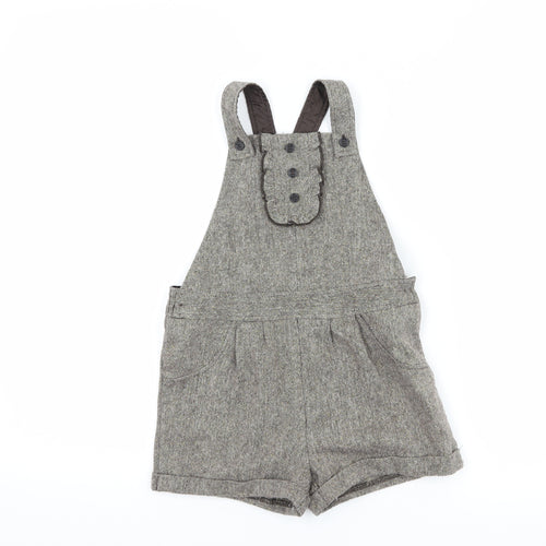 George Girls Grey   Dungaree One-Piece Size 4-5 Years