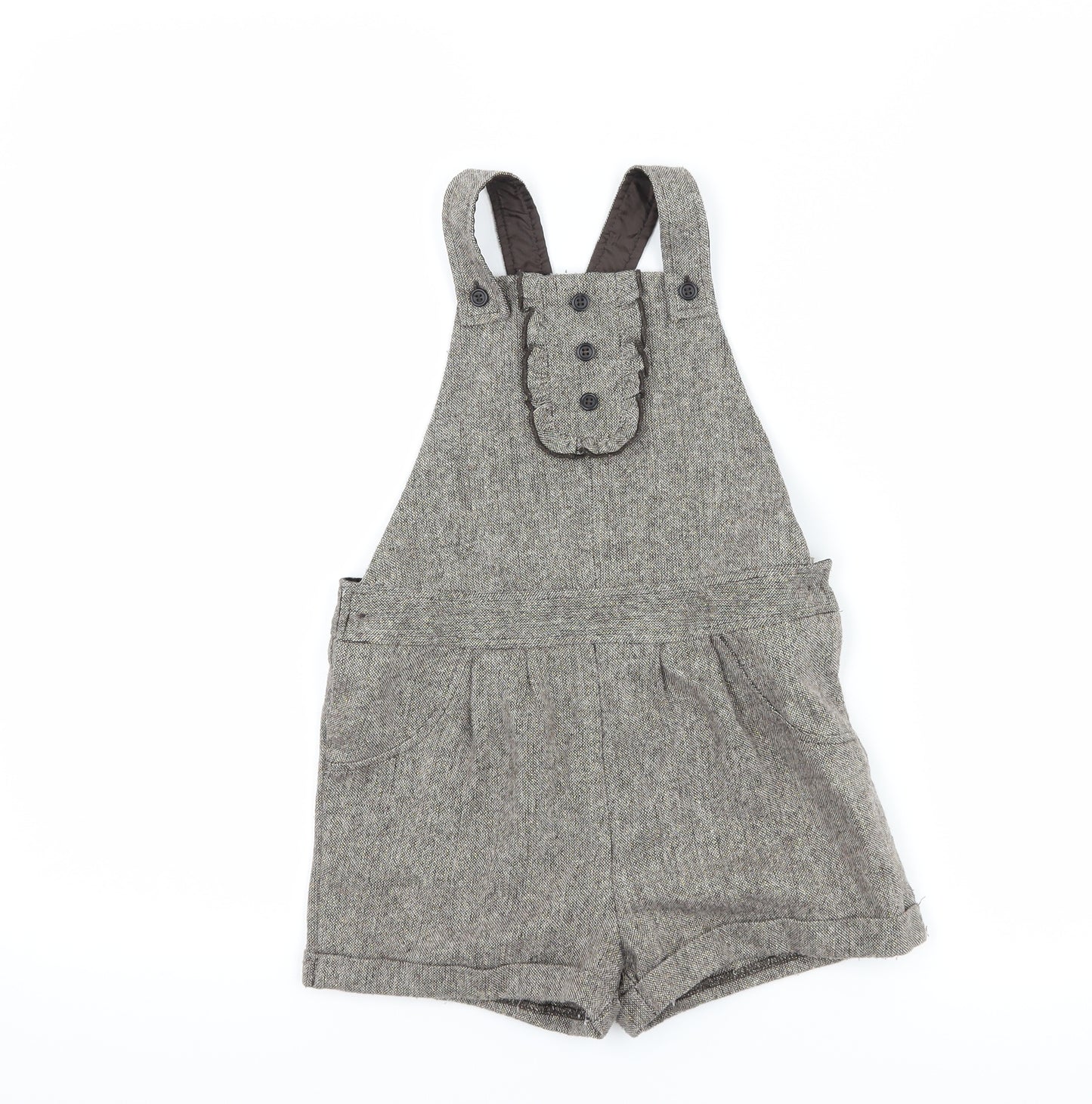 George Girls Grey   Dungaree One-Piece Size 4-5 Years