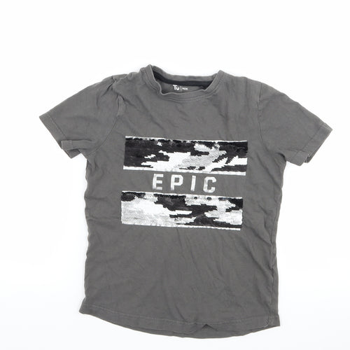 TU Boys Grey   Basic T-Shirt Size 6 Years  - epic