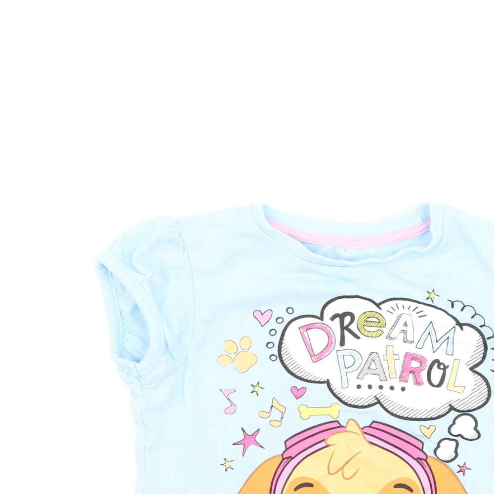 George Girls Blue   Basic T-Shirt Size 3-4 Years  - Paw Patrol