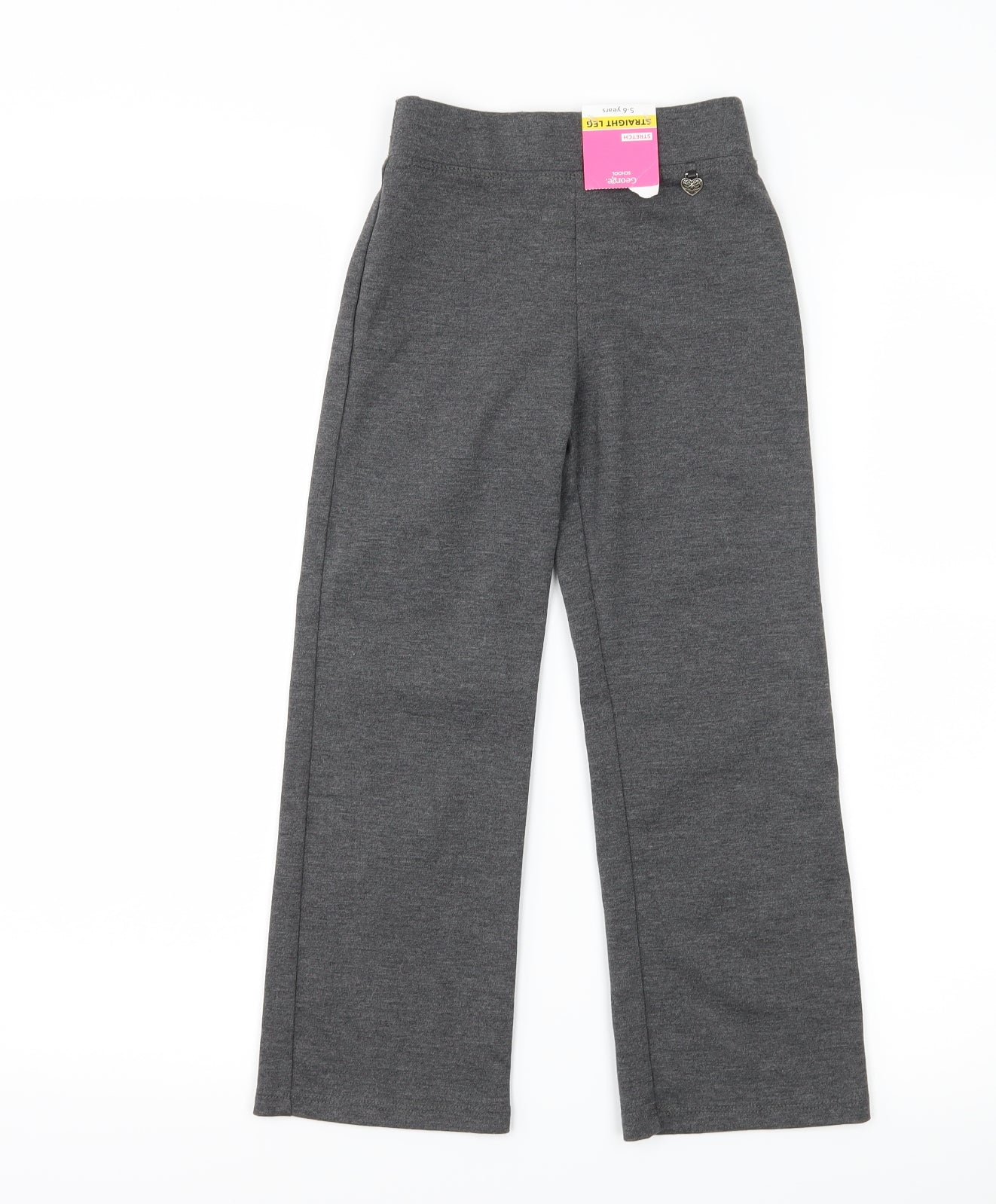 George Girls Grey   Dress Pants Trousers Size 5-6 Years - School wear