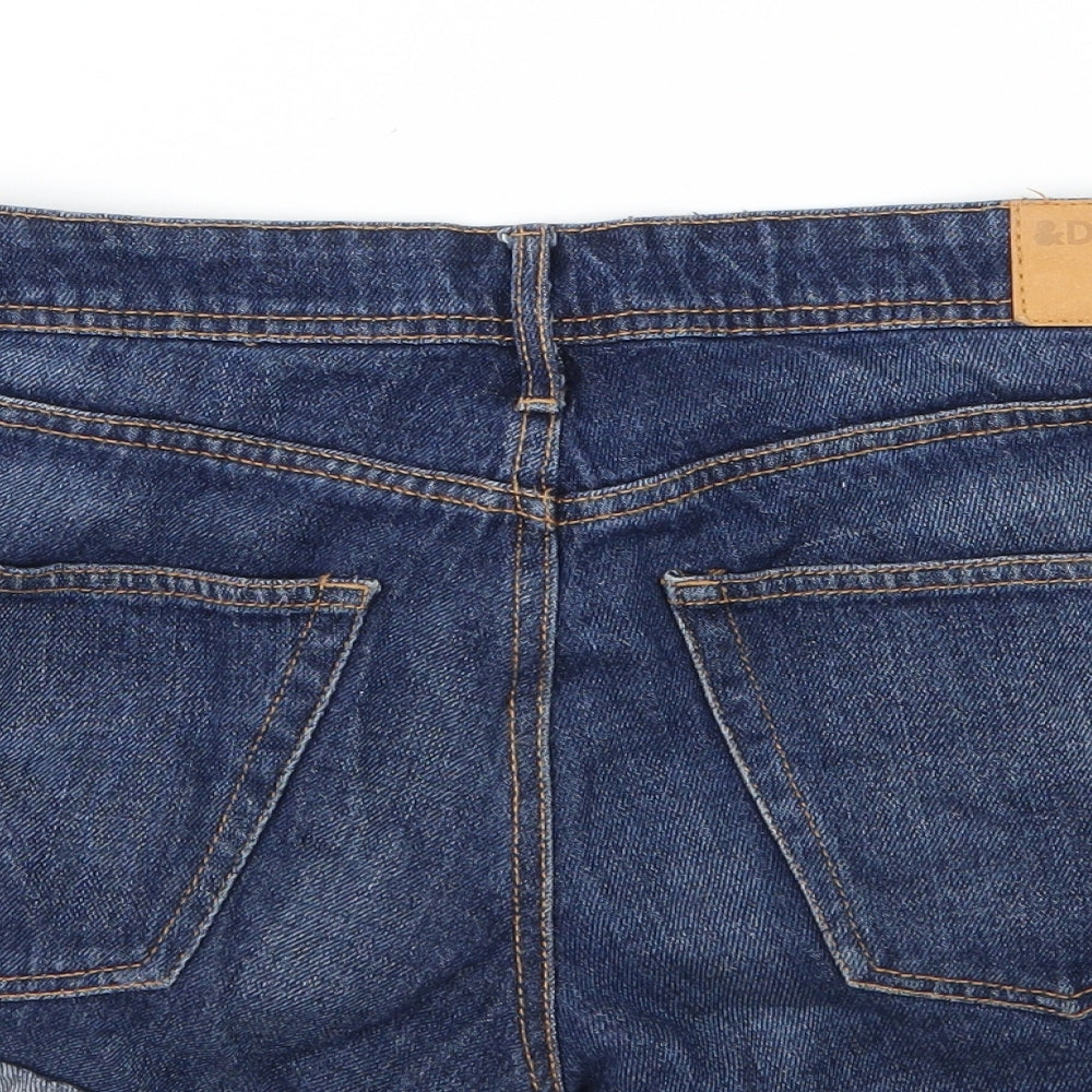 H&M Womens Blue  Denim Hot Pants Shorts Size 30 in