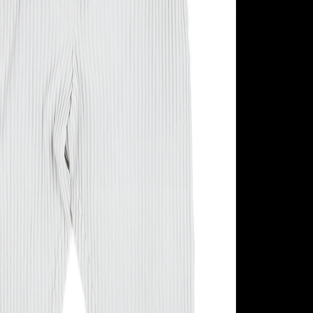 Kuyio Womens Grey   Trousers  Size L L27 in