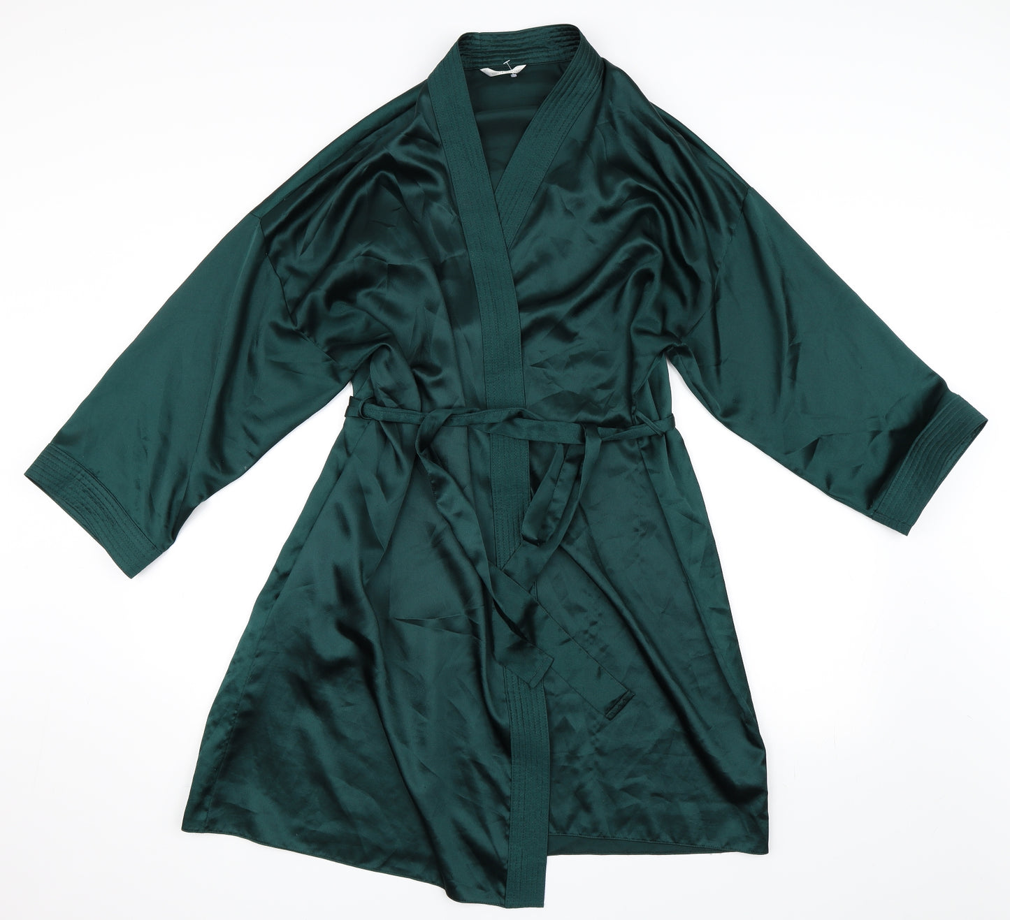 Marks and Spencer Womens Green Solid  Kimono Robe Size 12