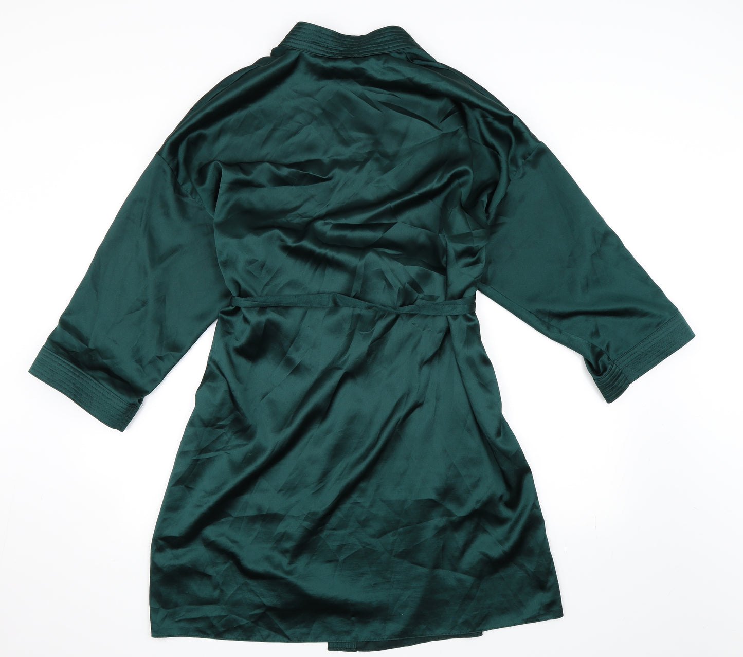 Marks and Spencer Womens Green Solid  Kimono Robe Size 12