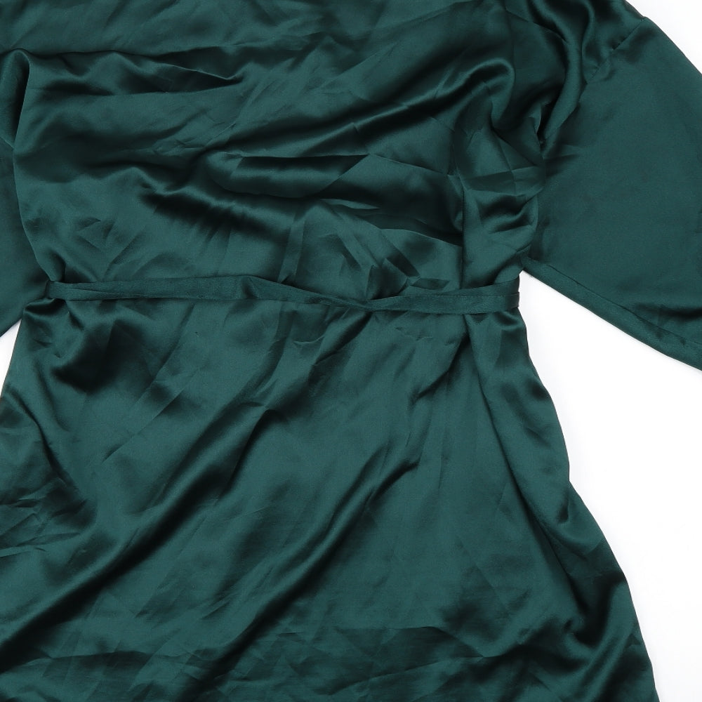 Marks and Spencer Womens Green Solid  Kimono Robe Size 12