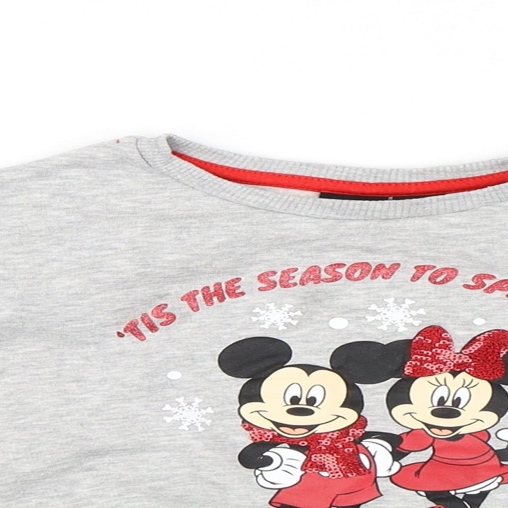 Primark Girls Grey   Pullover Sweatshirt Size 2-3 Years  - Disney Christmas