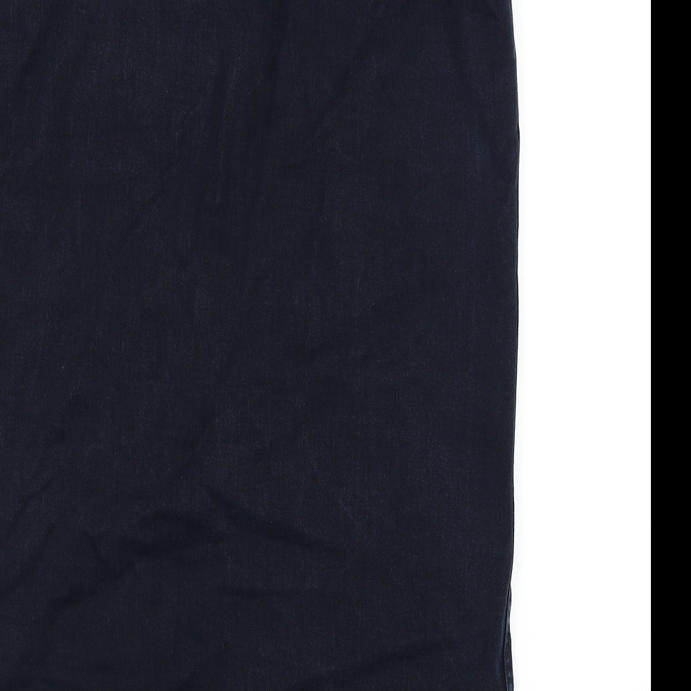 Marks and Spencer Womens Blue   Straight & Pencil Skirt Size 14