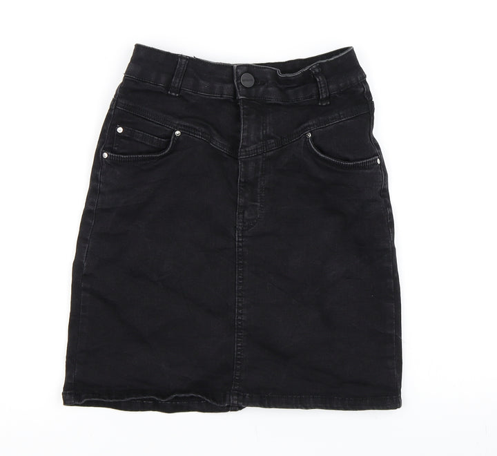 Bershka Womens Black   A-Line Skirt Size 6