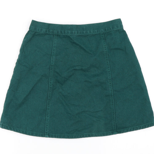 Cooperative Womens Green   A-Line Skirt Size S