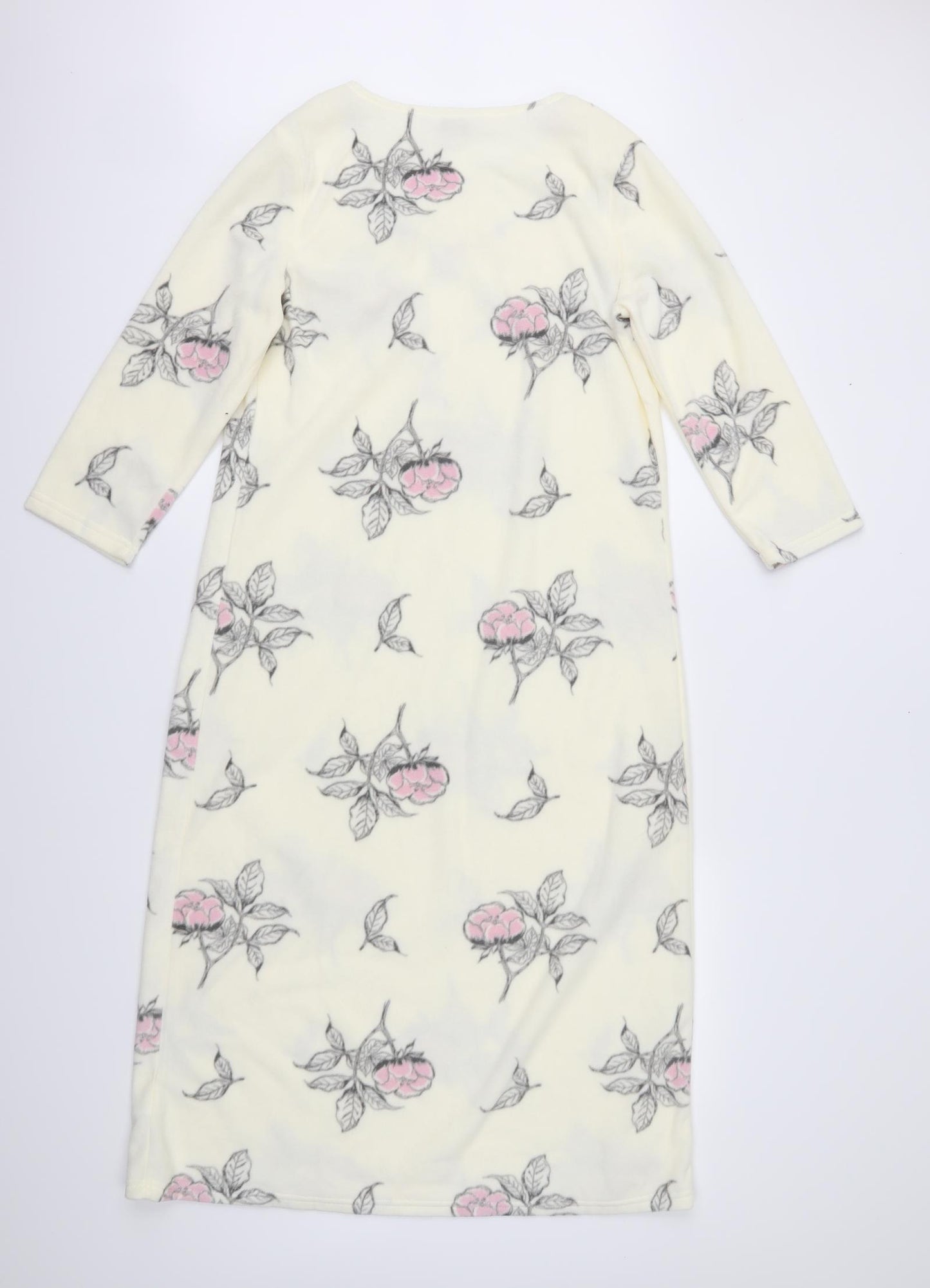 Pretty Secrets Womens White Floral  Top Nightshirt Size 8