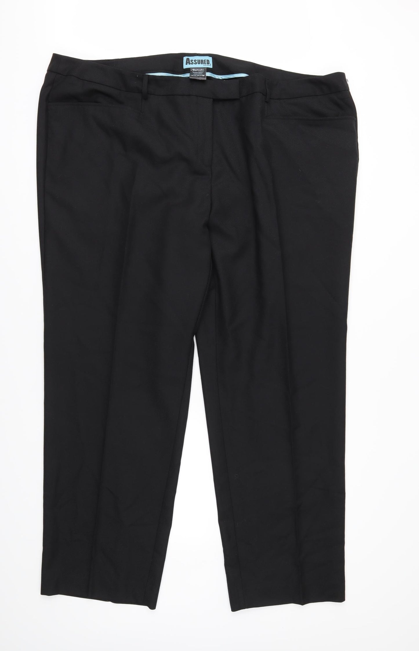 Assured Mens Black   Trousers  Size 50 in L31 in