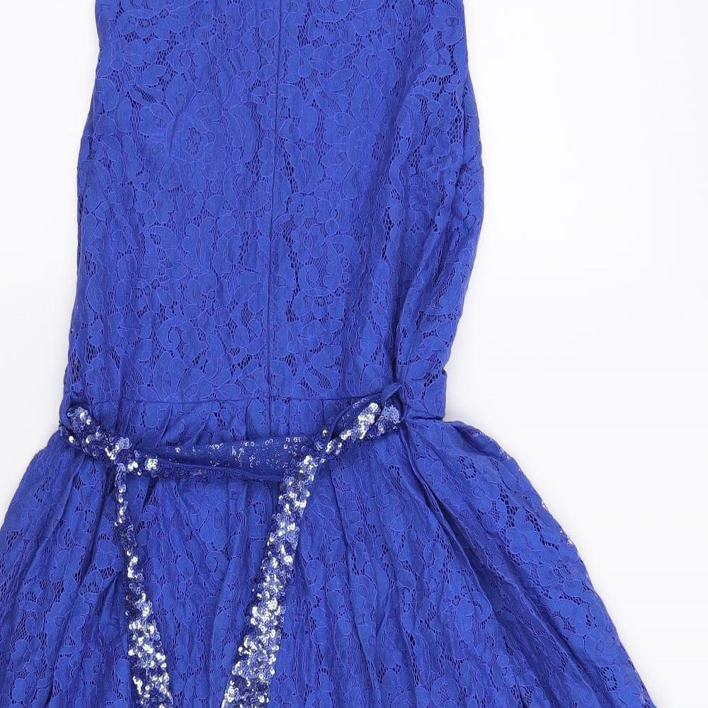 Autograph Girls Blue Floral  Fit & Flare  Size 13-14 Years