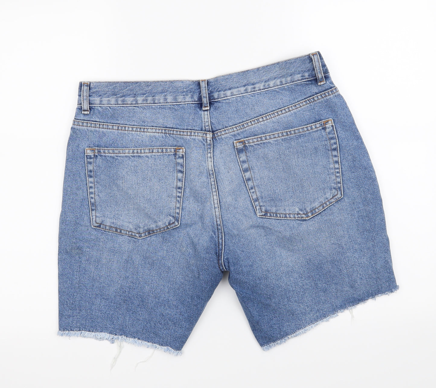 Denim & Co. Womens Blue   Boyfriend Shorts Size 14