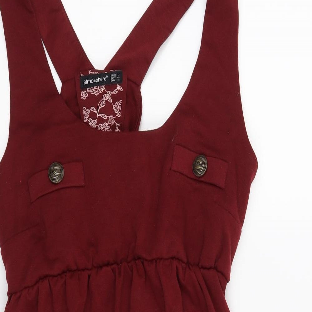 Atmosphere Womens Red   Pinafore/Dungaree Dress  Size 12