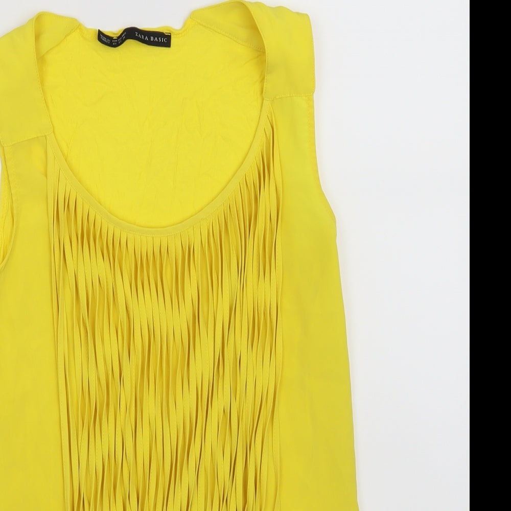 Zara Womens Yellow   Basic Tank Size XS