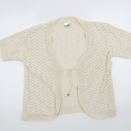 Pulse Womens White   Cardigan Jumper Size L