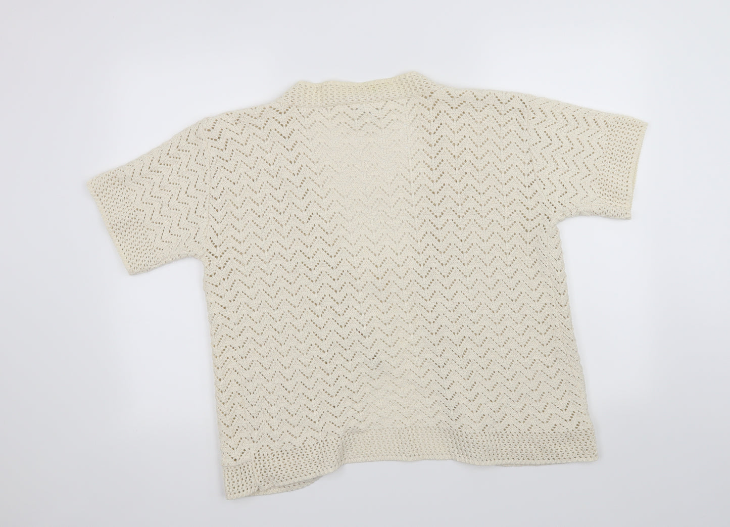 Pulse Womens White   Cardigan Jumper Size L