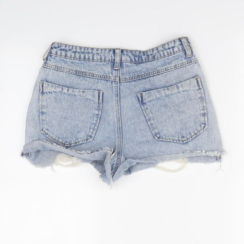 Boohoo Womens Blue   Cut-Off Shorts Size 10