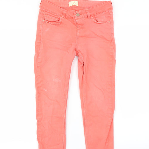 Zara Womens Orange   Skinny Jeans Size 8 L27 in
