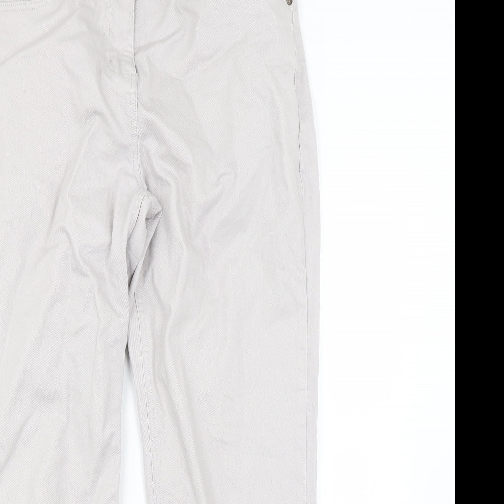 Cotton Traders Womens Ivory   Straight Jeans Size 16 L27 in