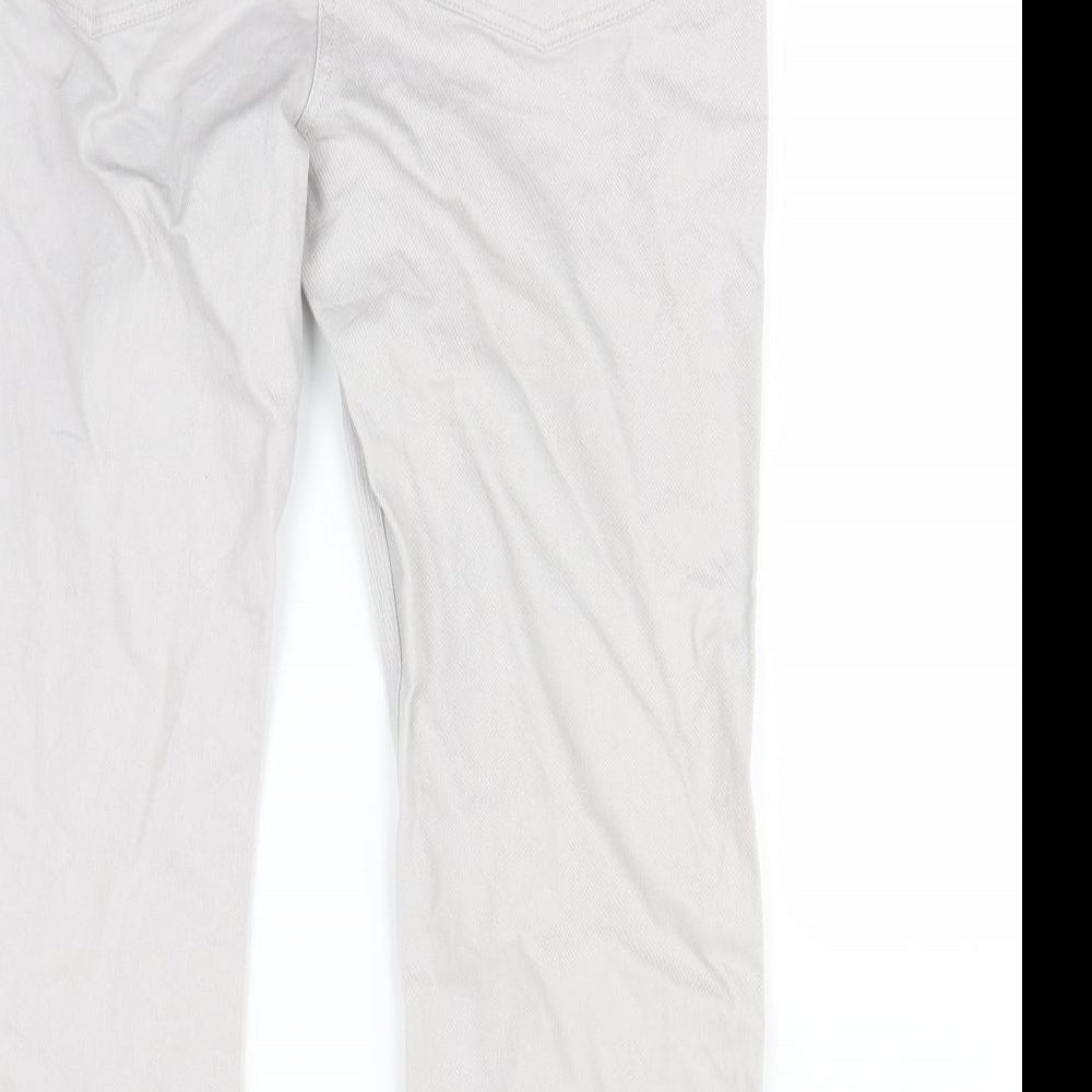 Cotton Traders Womens Ivory   Straight Jeans Size 16 L27 in