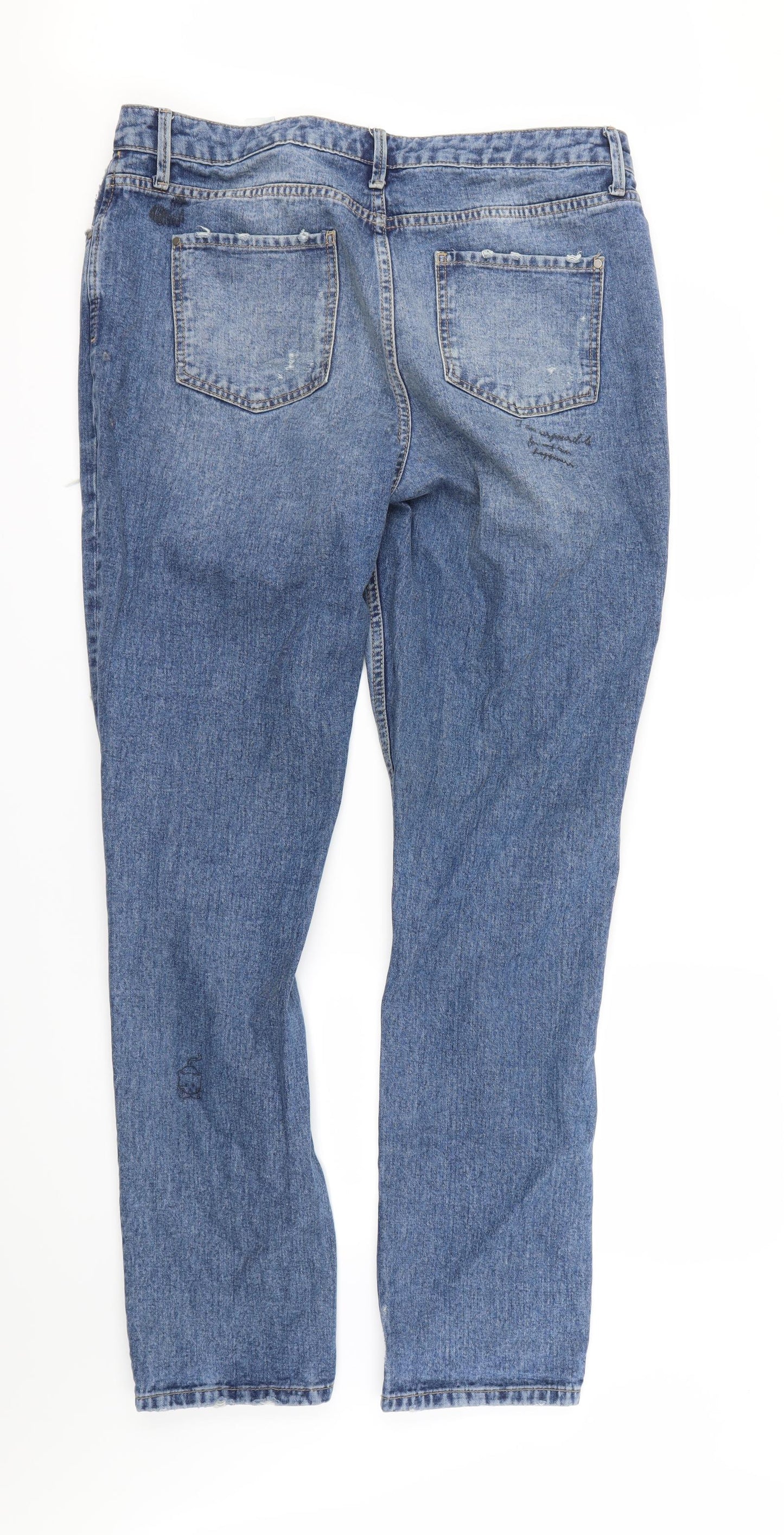 Next  Womens Blue   Mom Jeans Size 16 L32 in