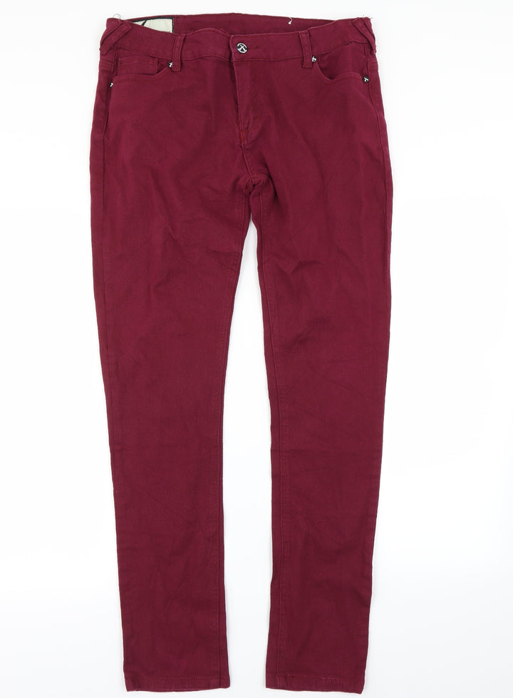 Criminal Damage Womens Purple Skinny Jeans Size 36 in L28 in