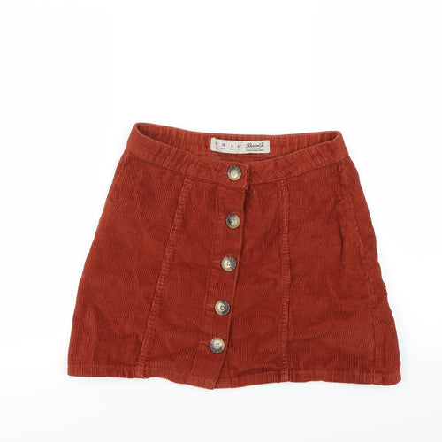 Denim & Co. Womens Orange   Mini Skirt Size 10