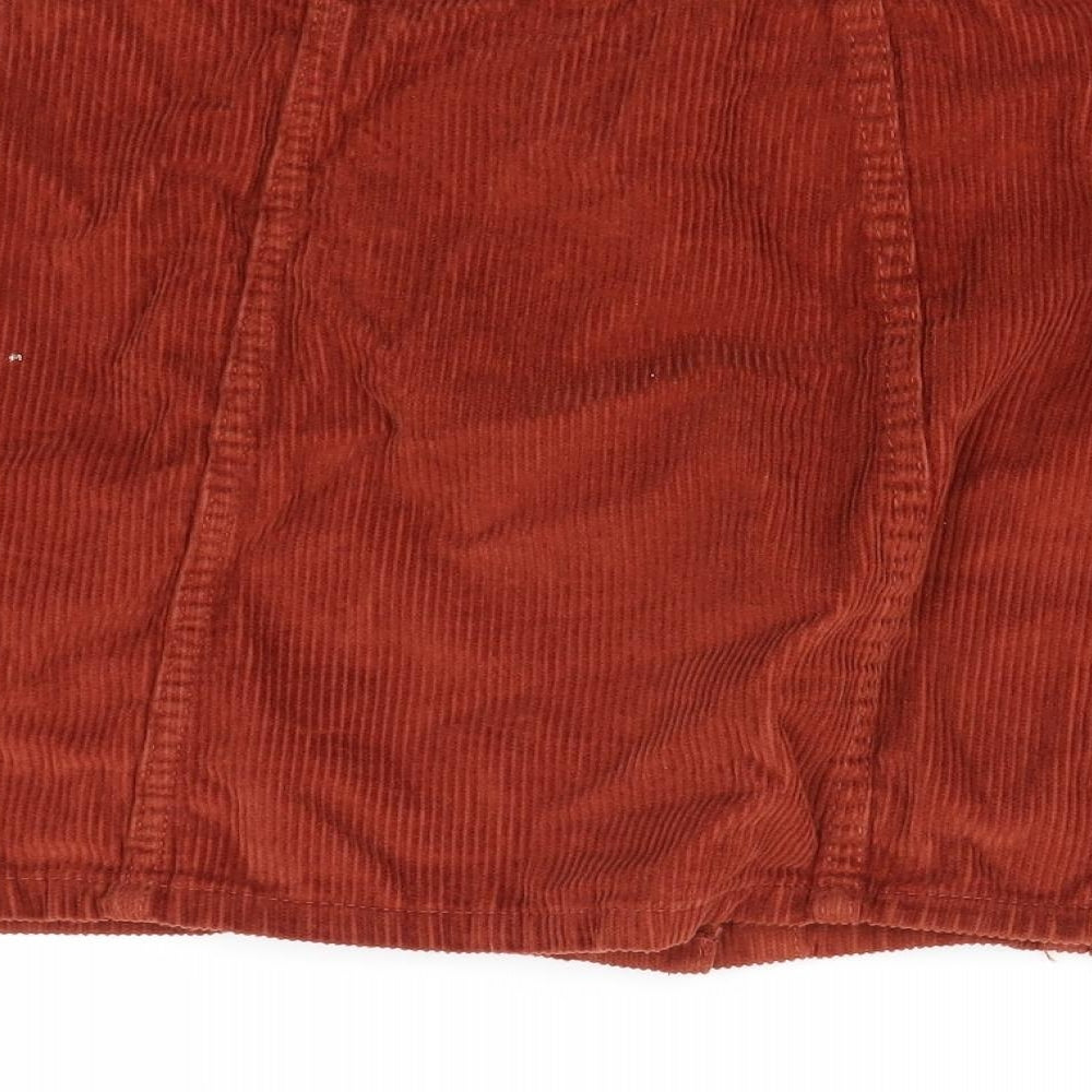 Denim & Co. Womens Orange   Mini Skirt Size 10