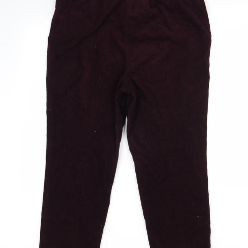 M&S Womens Purple   Trousers  Size 14 L29 in